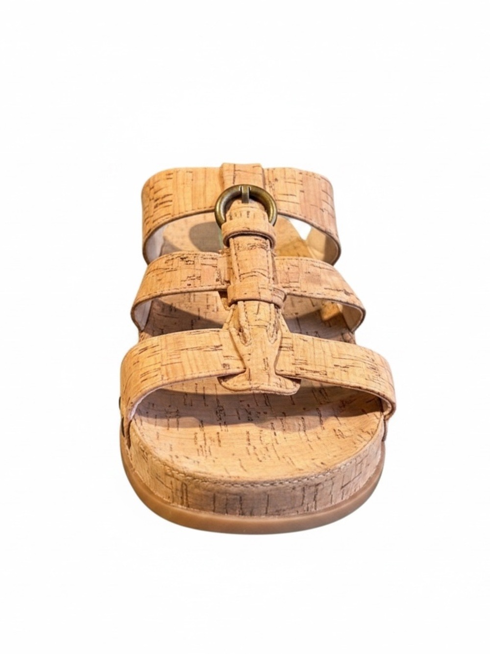 Bear Traps Cork Memory Foam Cella Sandals Natural Cork Buckle Detail Sz 9 | GUC - Picture 3 of 14